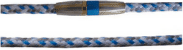 Phiten X50 Halskette High End Leather Touch Blau